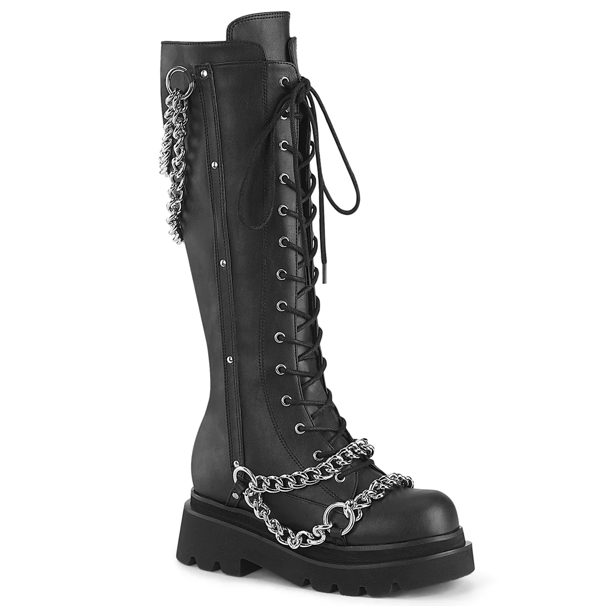 RENEGADE-215-1  Black Vegan Leather