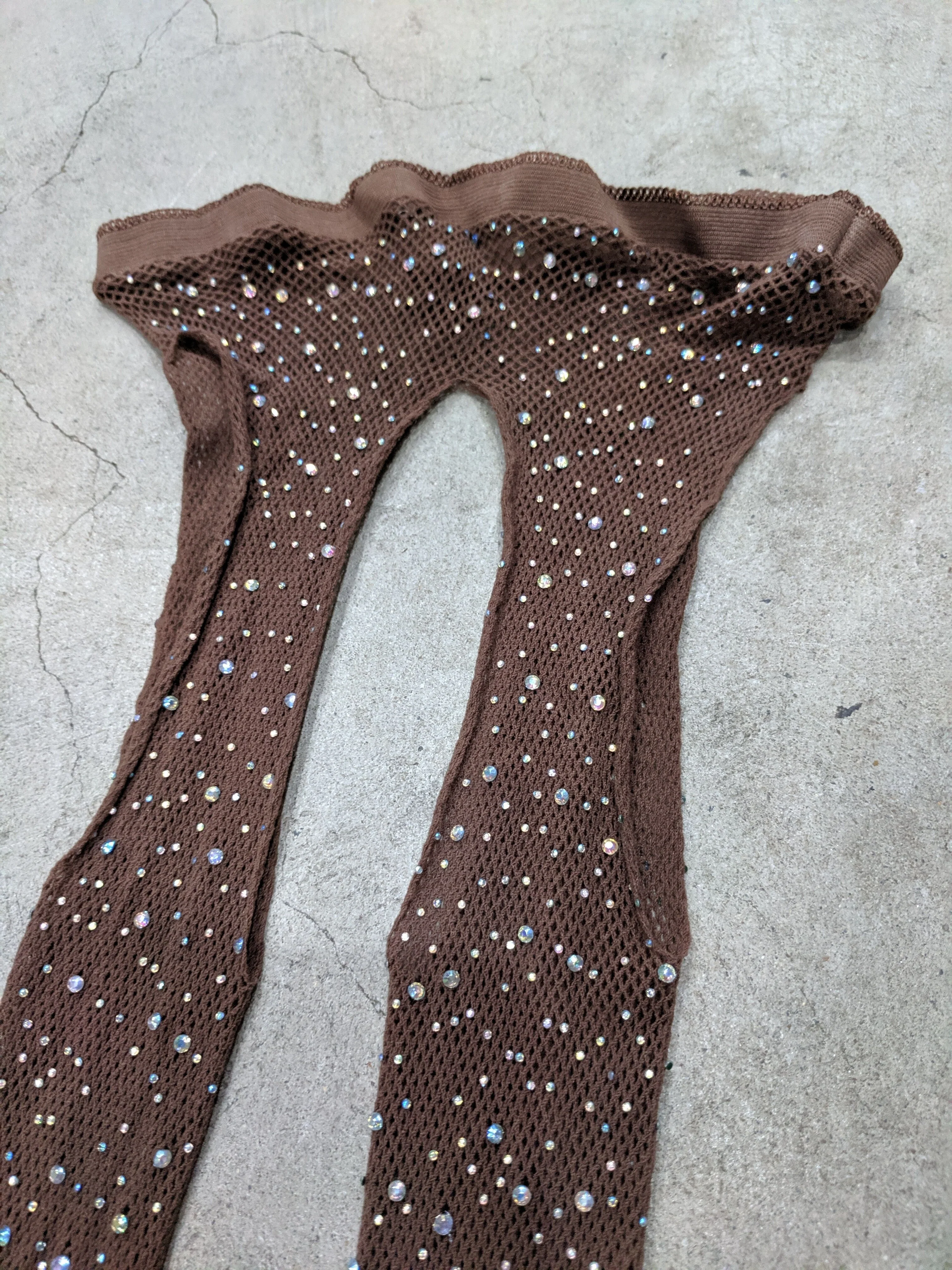 Rhinestone Fishnet Tights One Size - Image 3