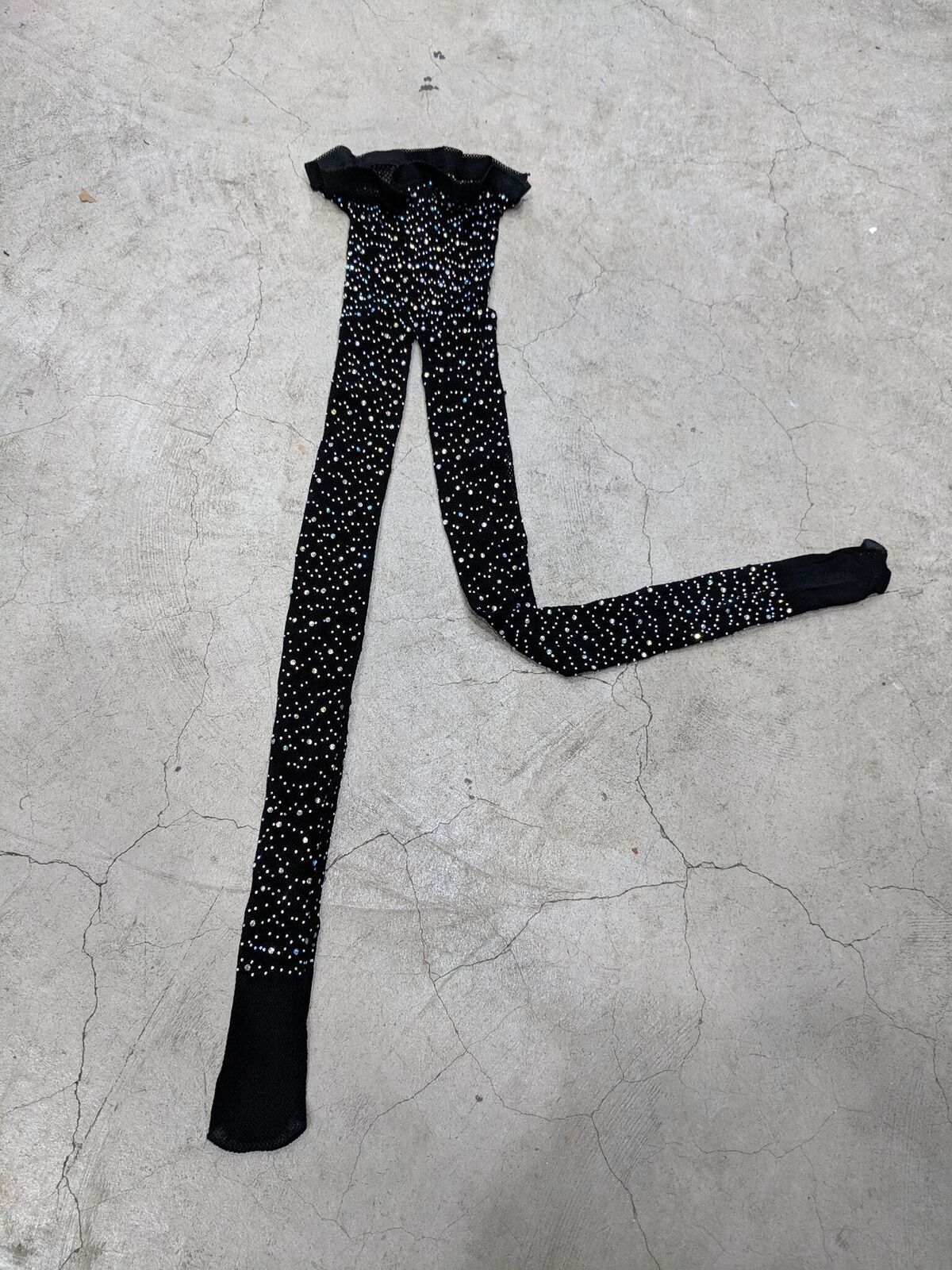 Rhinestone Fishnet Tights One Size - Image 6