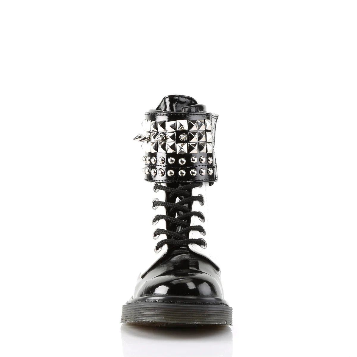 RIVAL-106 White Vegan Leather-Black Patent - Image 2