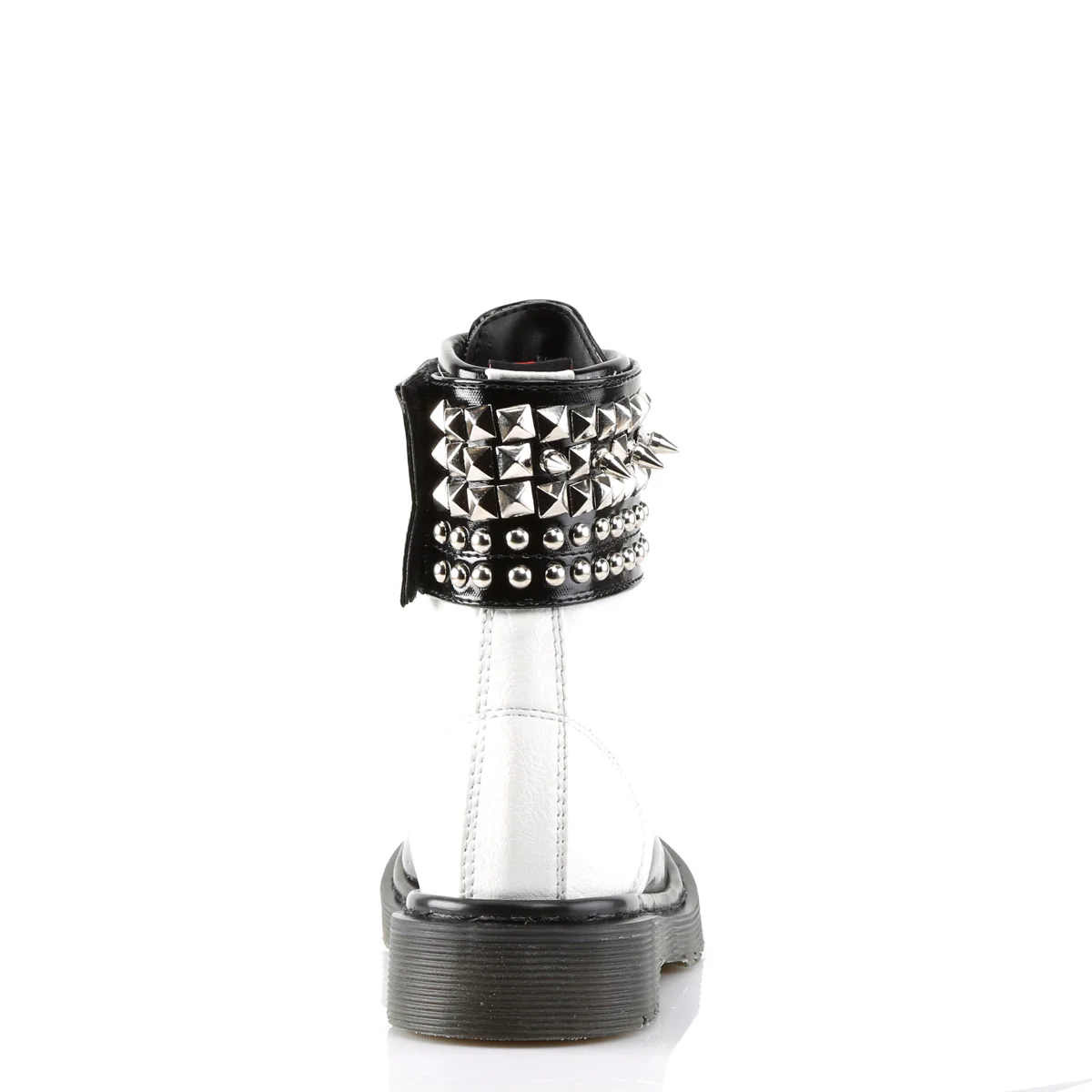 RIVAL-106 White Vegan Leather-Black Patent - Image 4