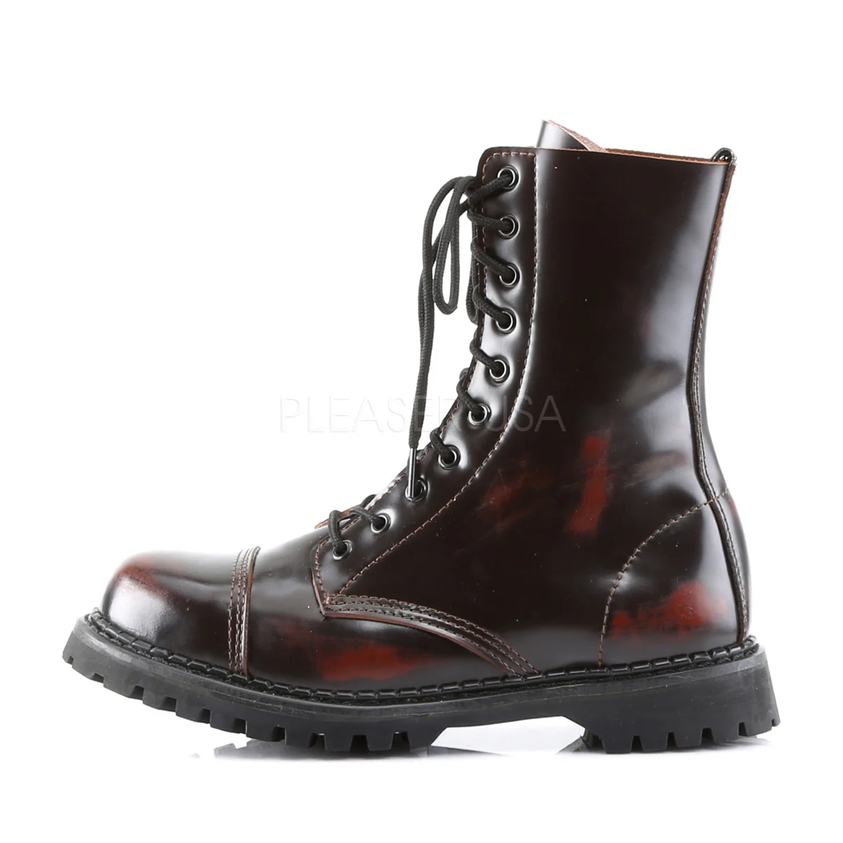 ROCKY-10  Burgundy Rub-Off Leather - Image 3