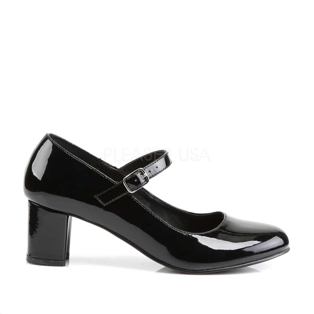 SCHOOLGIRL-50  Black Patent - Image 5