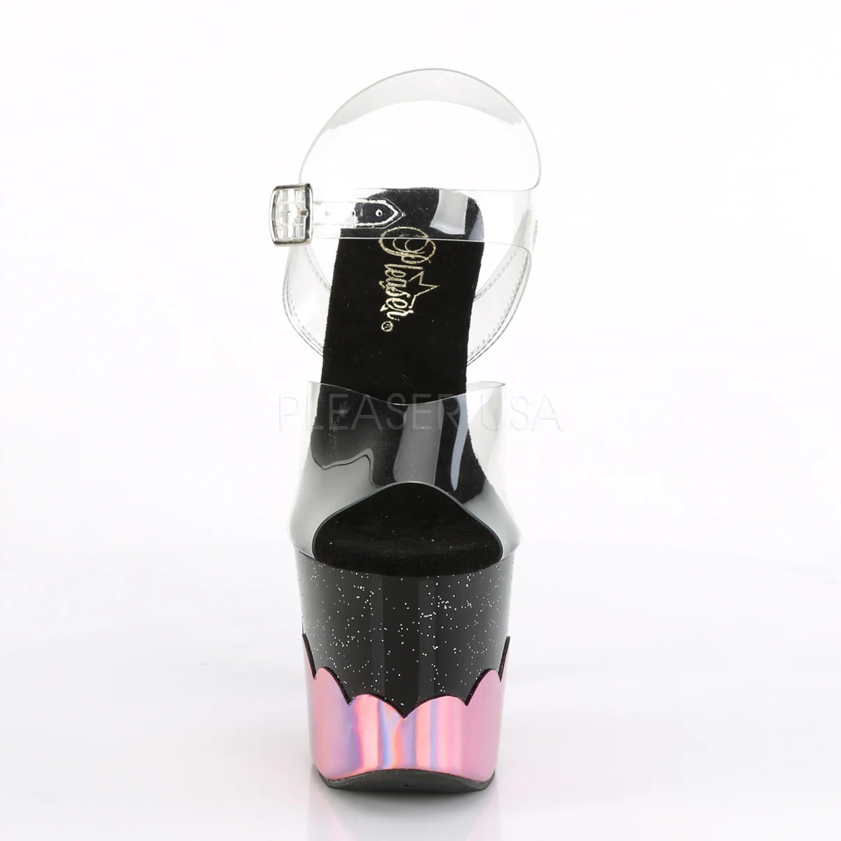 SCALLOP-708-2HGM  Clear/Black-Baby Pink Hologram - Image 2