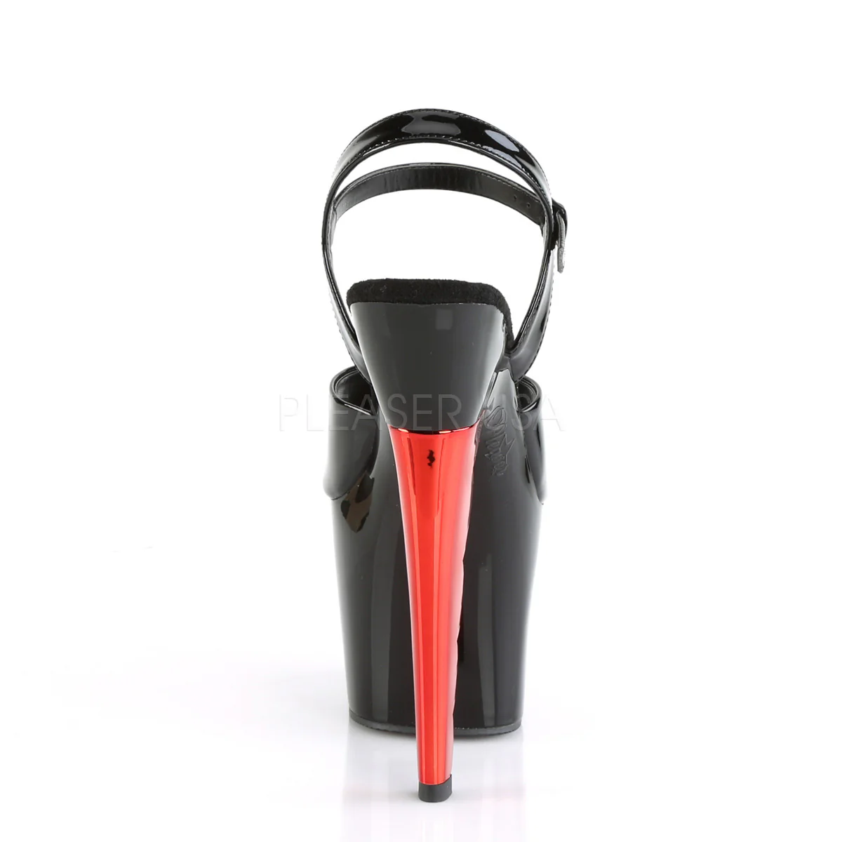 SCALLOP-709CH Black Patent/Black-Red Chrome - Image 4