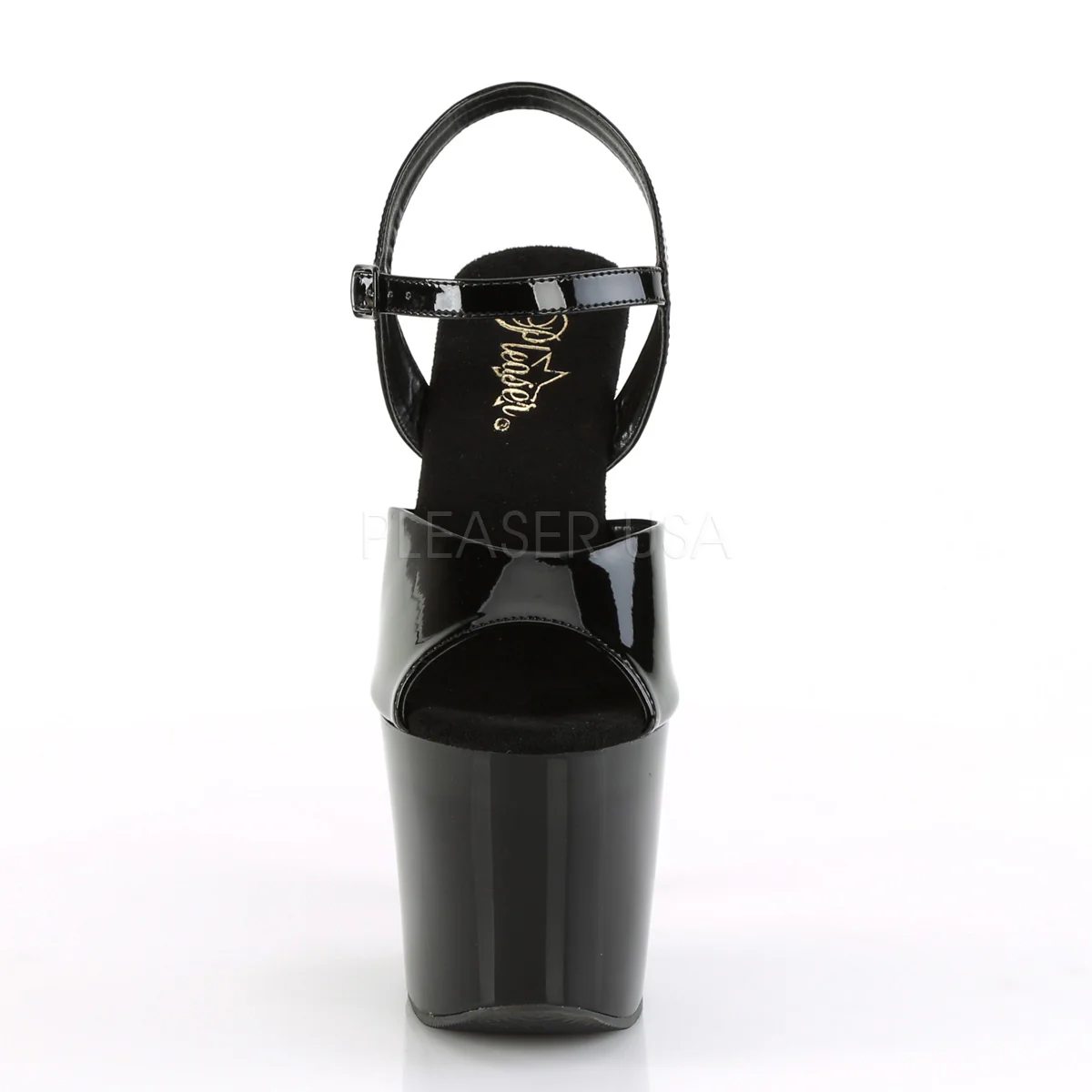 SCALLOP-709CH  Black Patent/Black-Rose Gold Chrome - Image 2