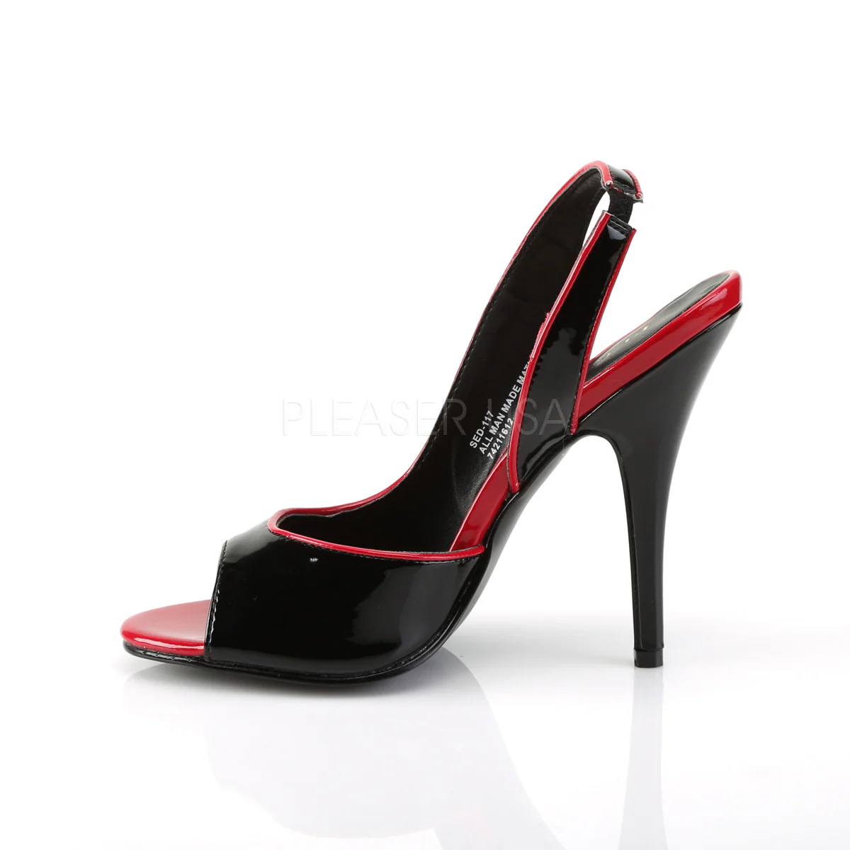 SEDUCE-117  Black-Red Patent - Image 3