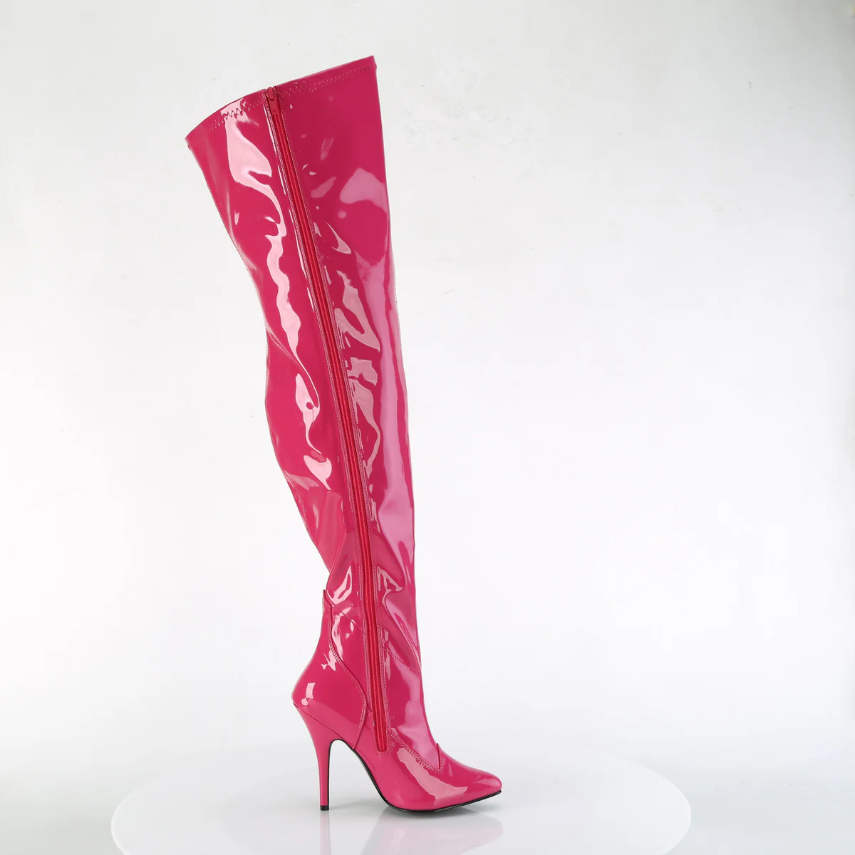 SEDUCE-3000WC Hot Pink Stretch Patent - Image 5