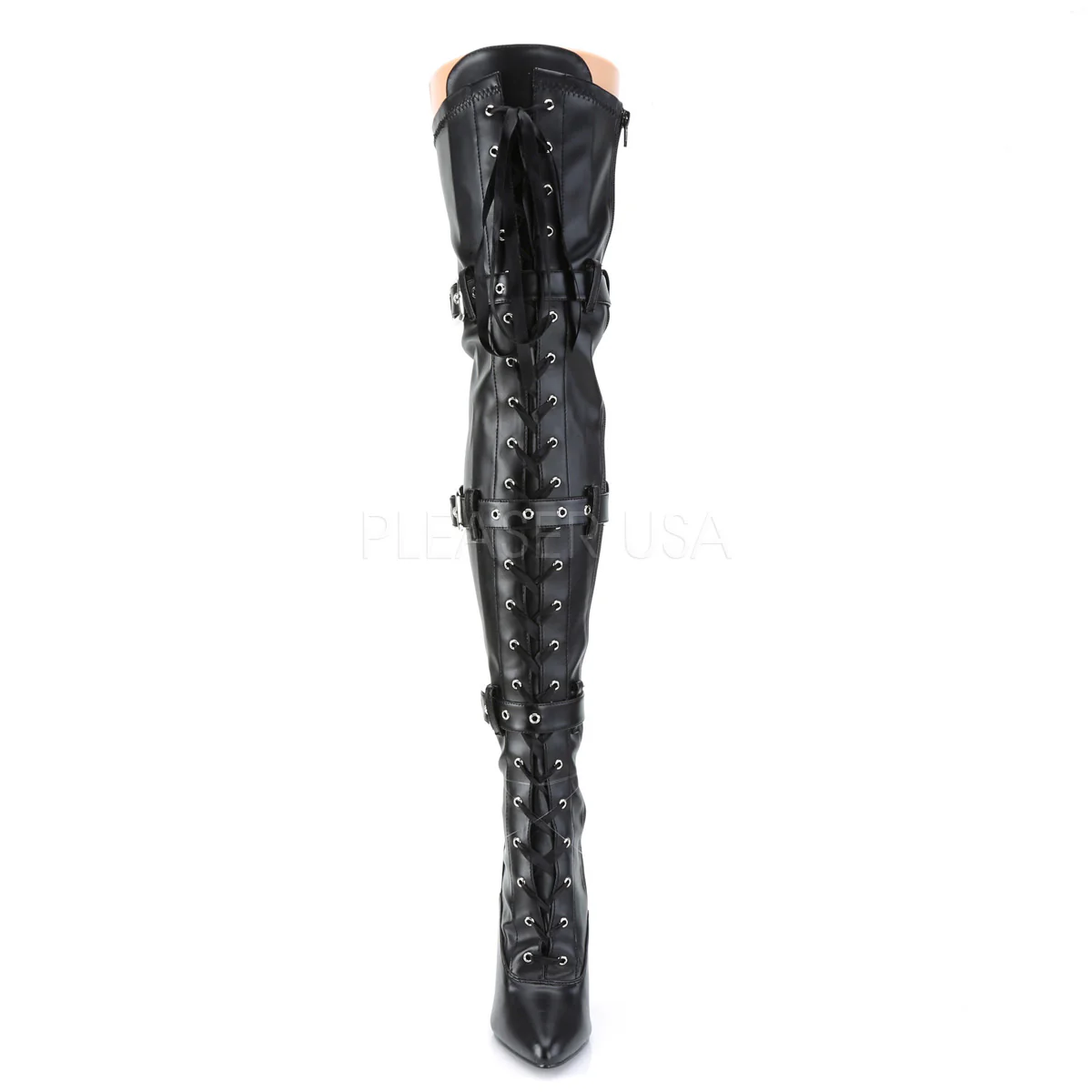 SEDUCE-3028 Black Str Faux Leather - Image 2