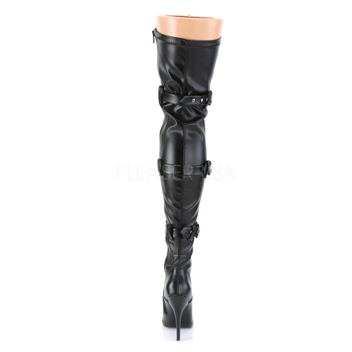 SEDUCE-3028 Black Str Faux Leather - Image 4