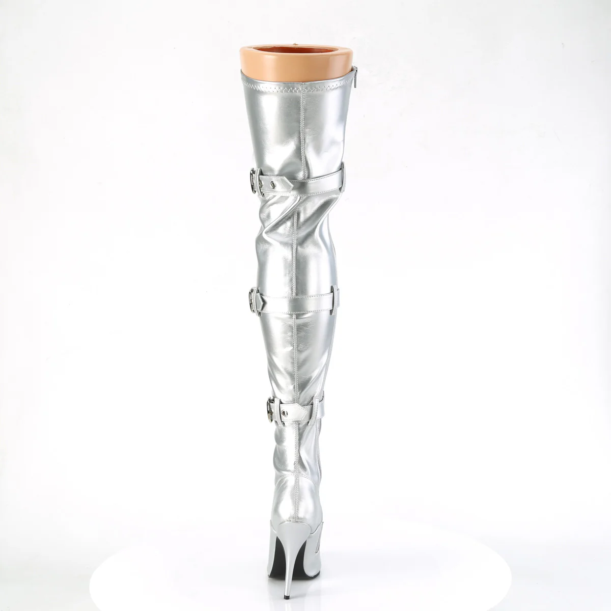 SEDUCE-3028 Silver Stretch Metallic Pu - Image 4