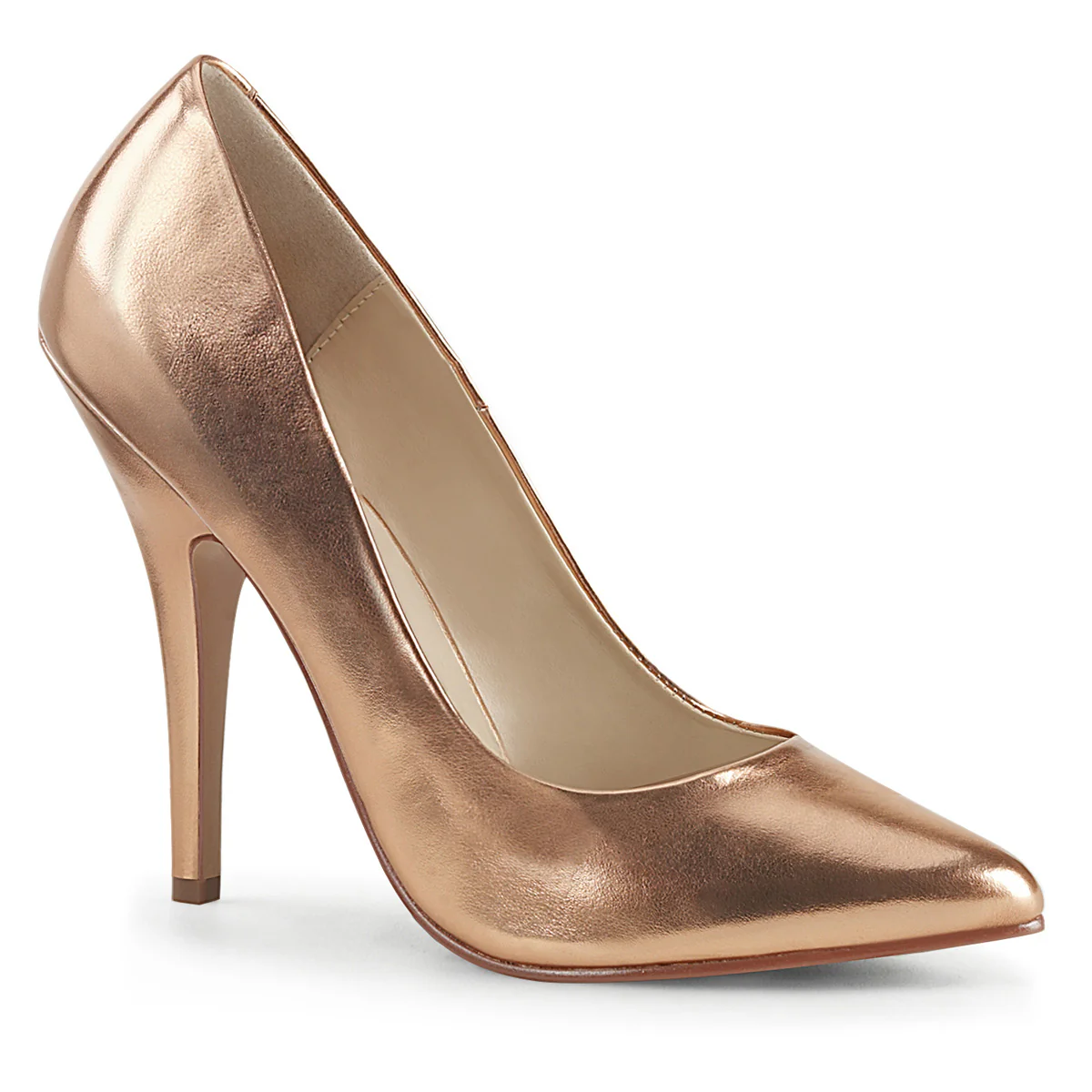 SEDUCE-420 Rose Gold Metallic Pu