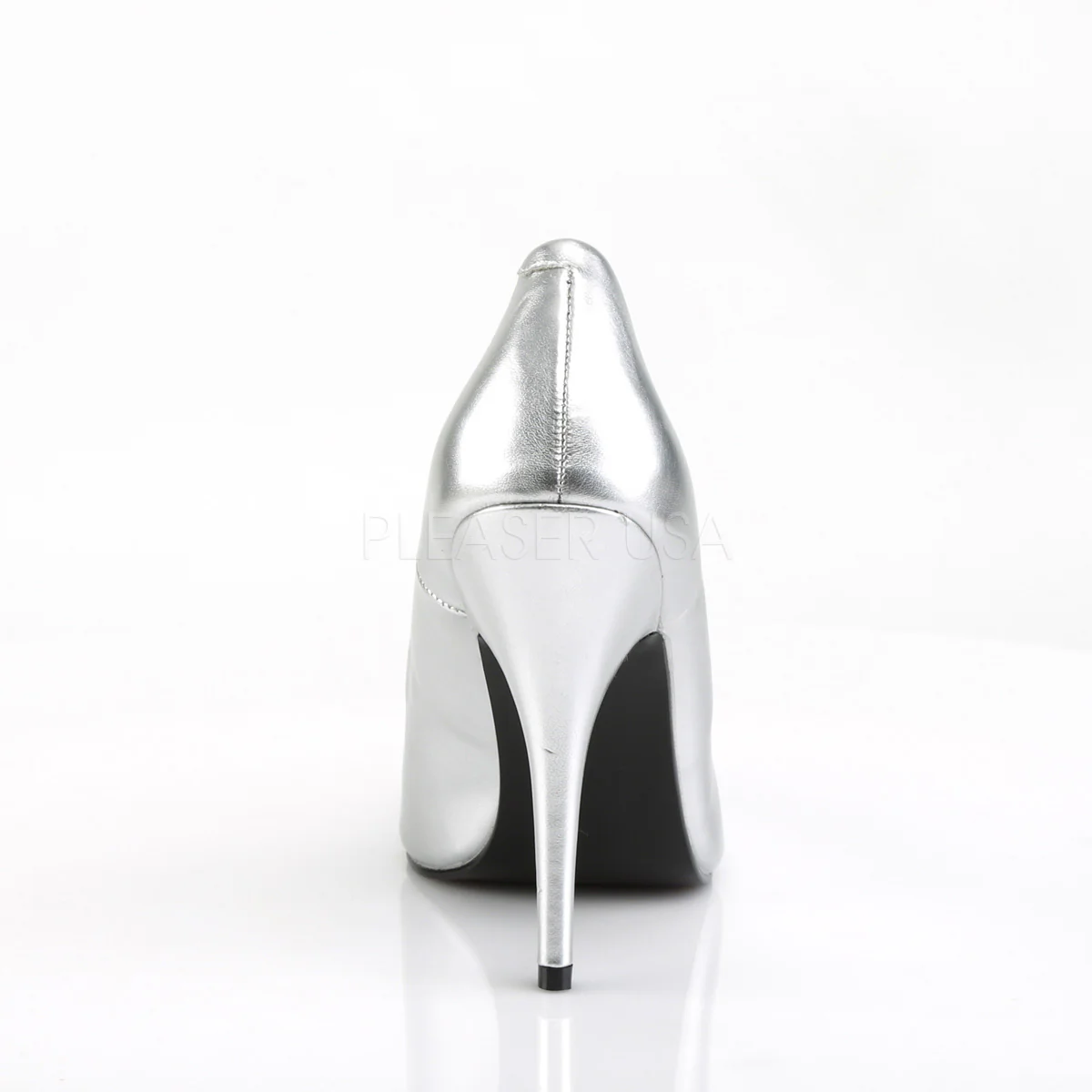 SEDUCE-420  Silver Faux Leather - Image 4