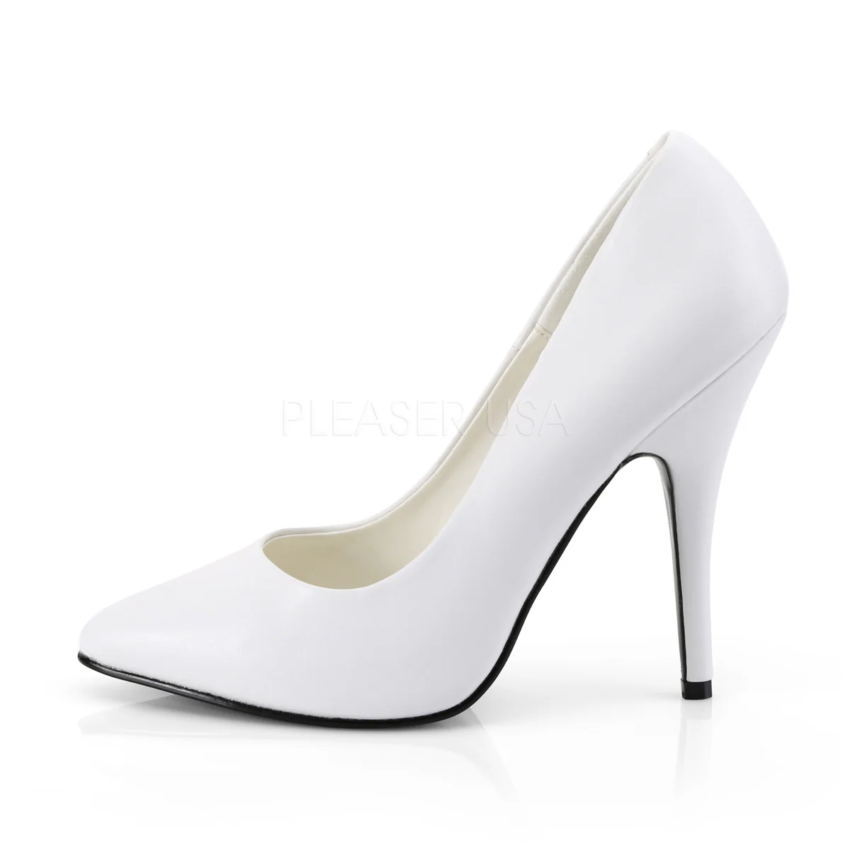 SEDUCE-420  White Faux Leather - Image 3