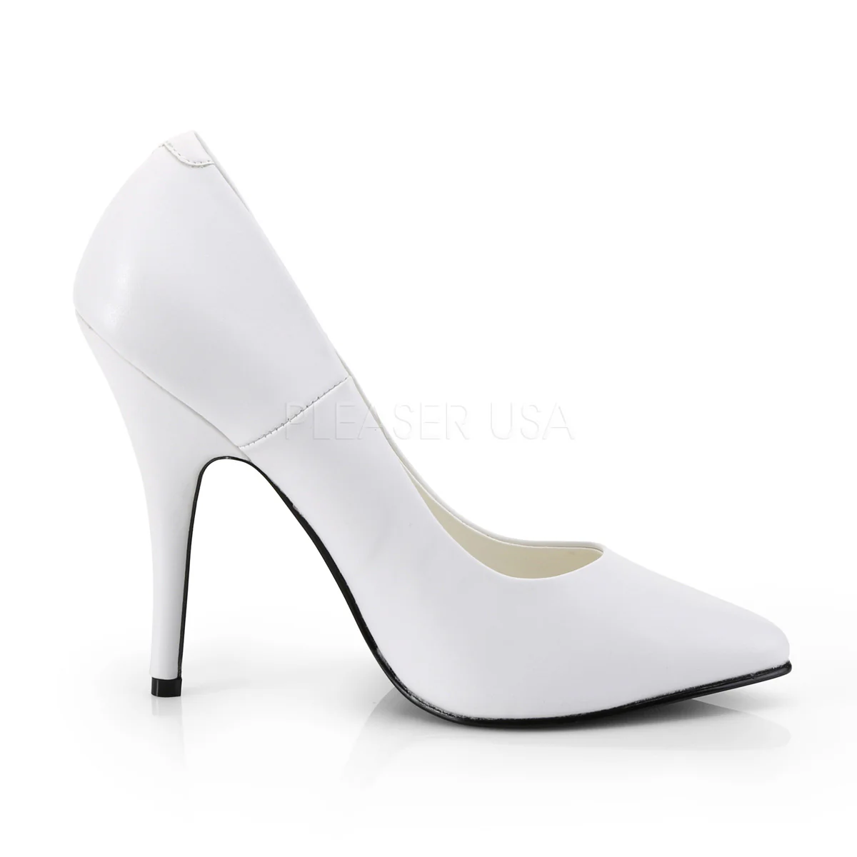 SEDUCE-420  White Faux Leather - Image 5