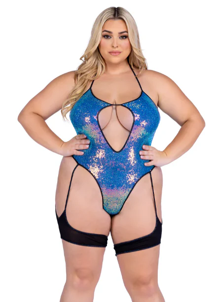 Sequin Keyhole Romper - 6428 - Image 3