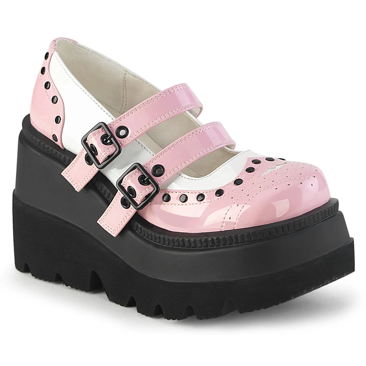 SHAKER-27 Baby Pink-White Patent