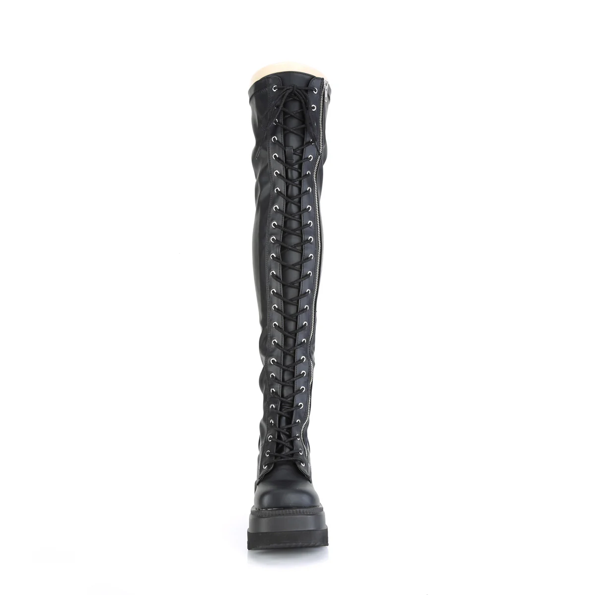 SHAKER-374 Black Stretch Vegan Leather - Image 2