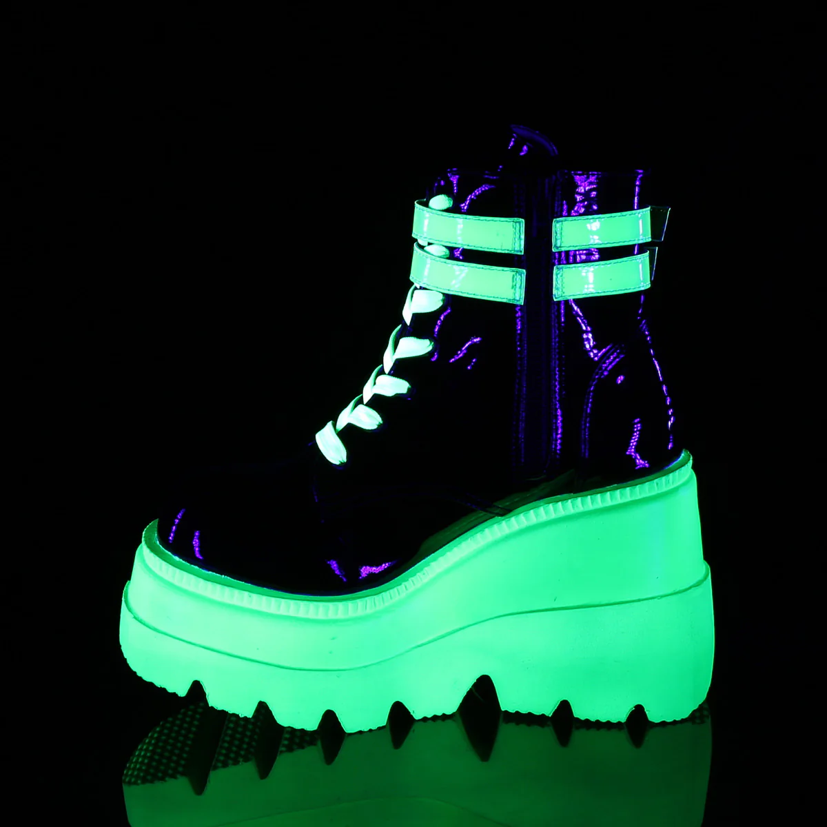 SHAKER-52  Black Patent-UV Neon Green - Image 3