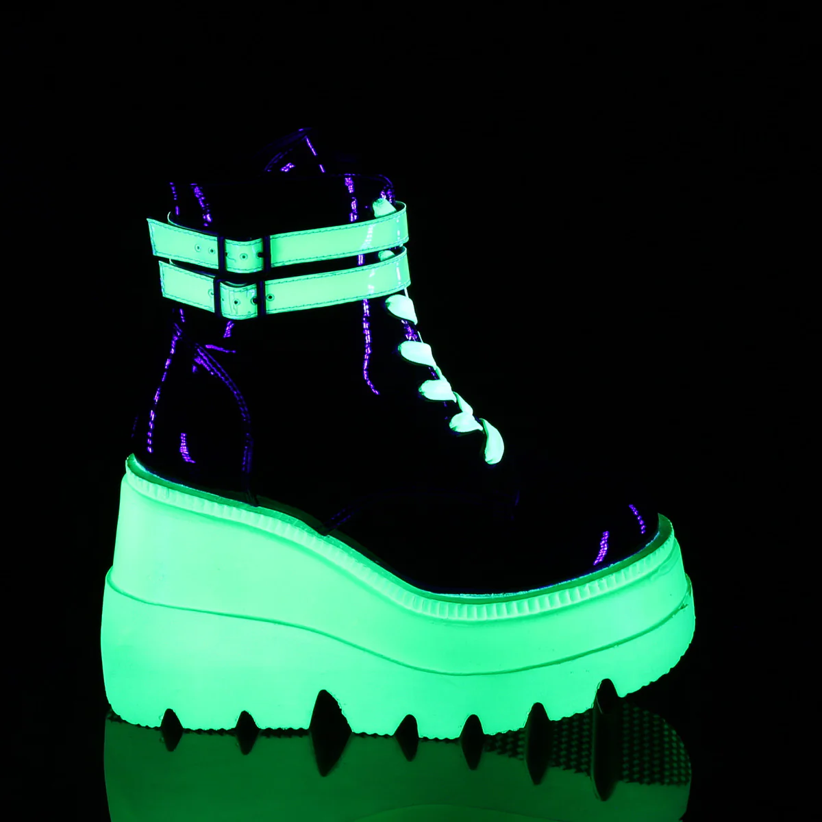 SHAKER-52  Black Patent-UV Neon Green - Image 5