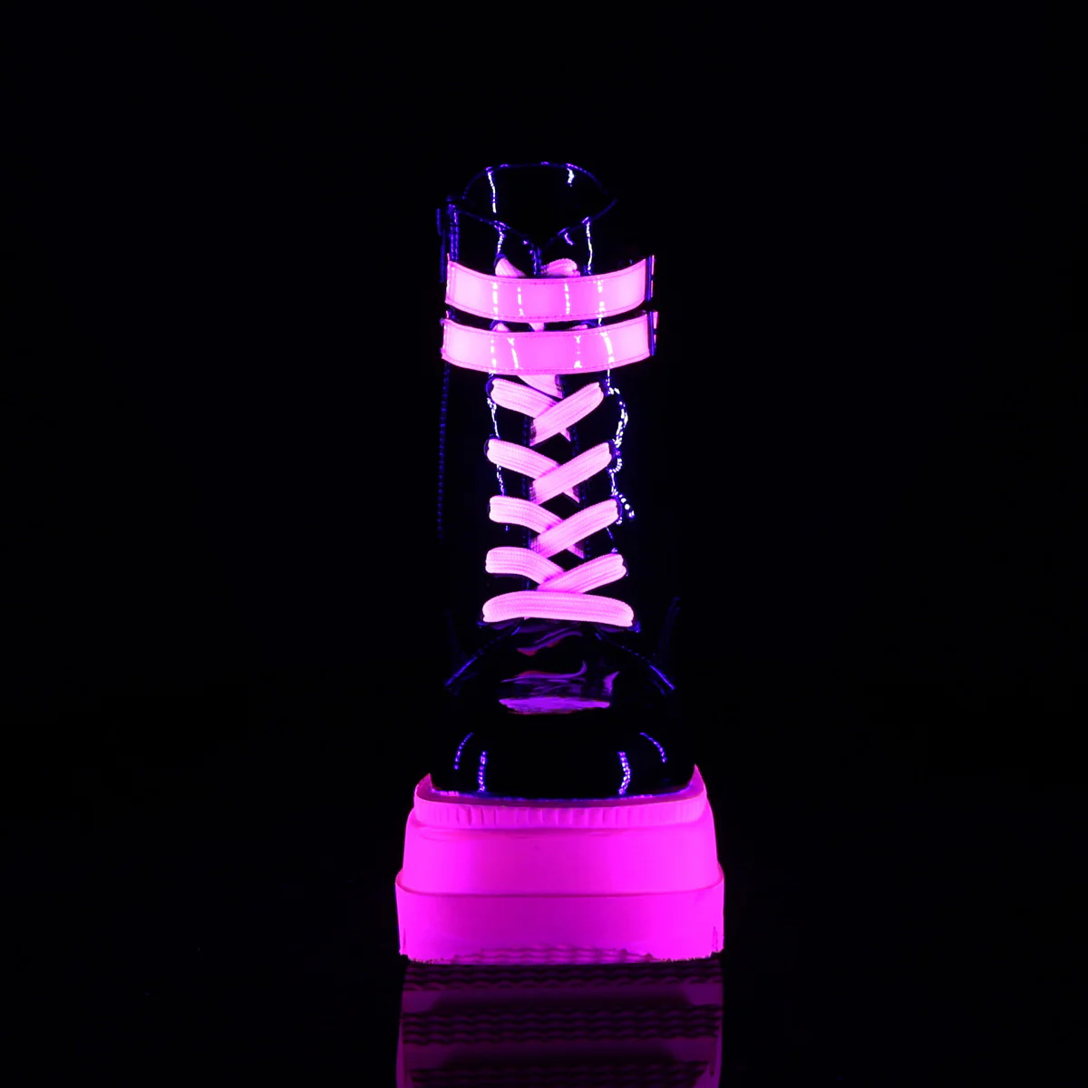 SHAKER-52  Black Patent-UV Neon Pink - Image 2