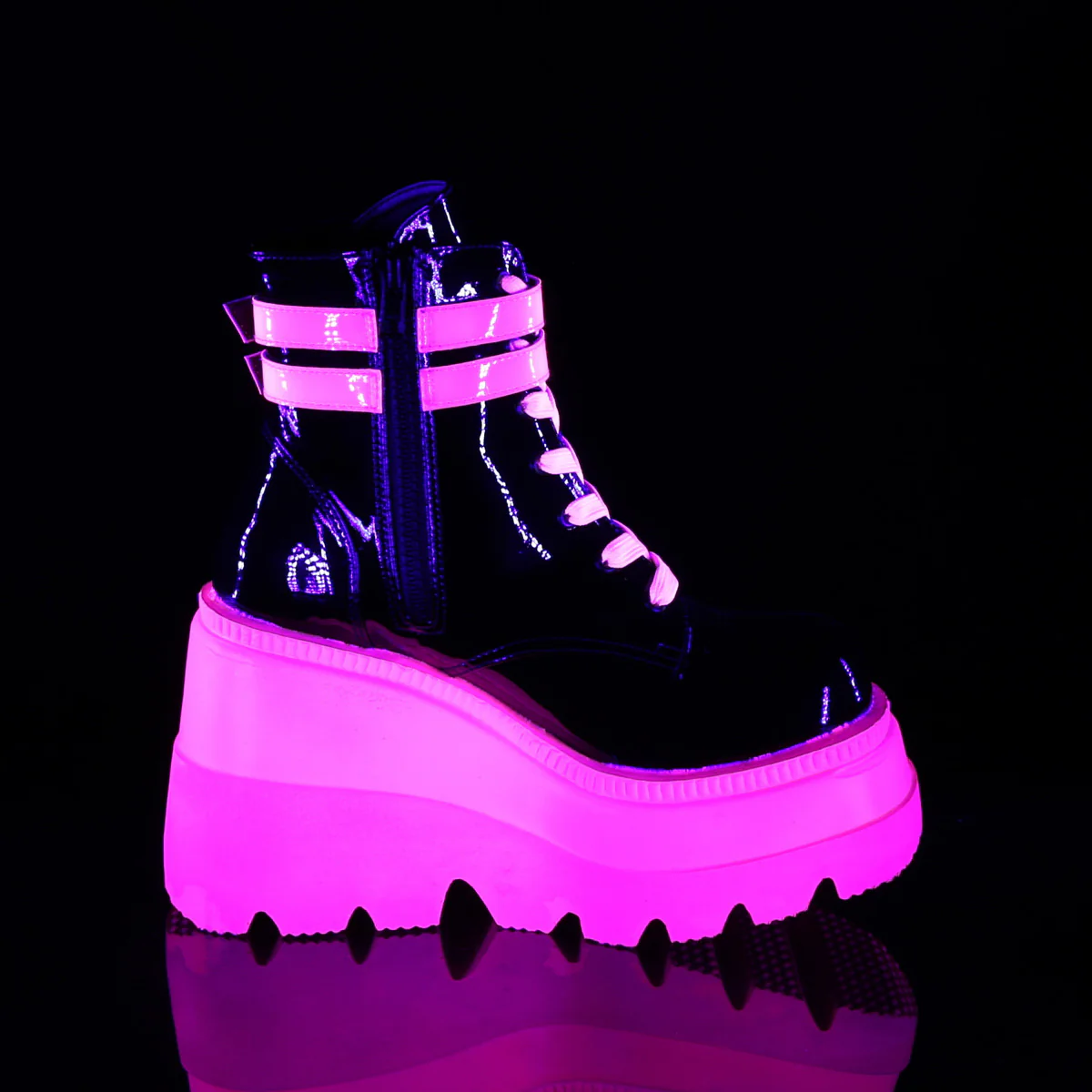 SHAKER-52  Black Patent-UV Neon Pink - Image 5