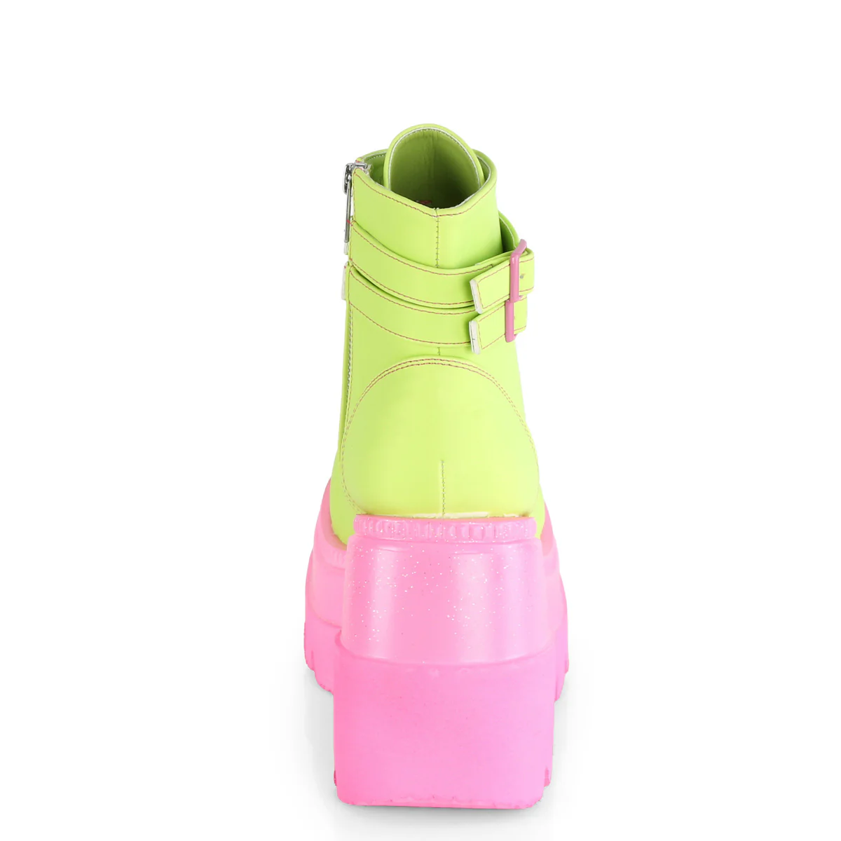 SHAKER-52 Lime Reflective Vegan Leather/Pink - Image 4