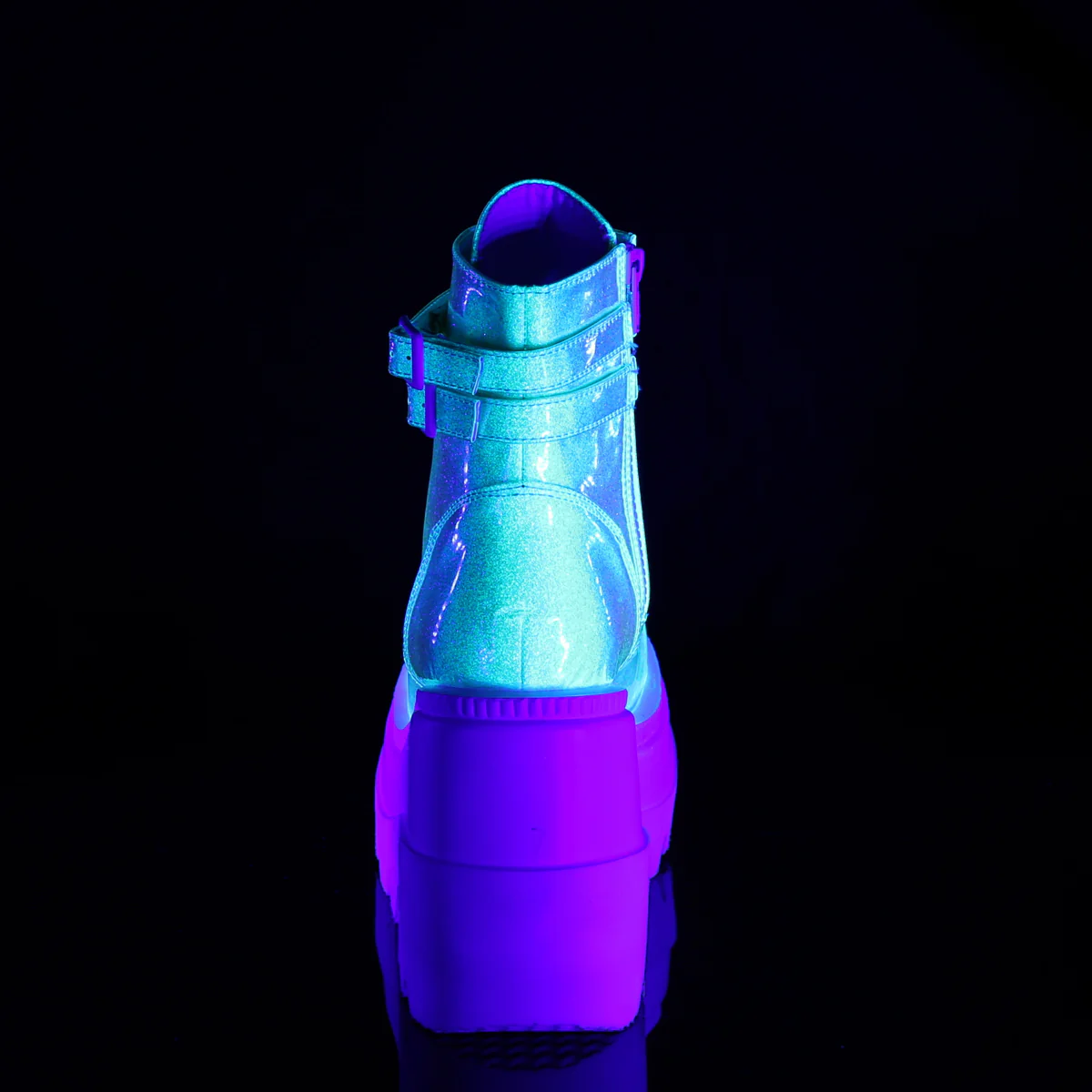 SHAKER-52  UV Green Shifting Glitter Vegan Leather - Image 4