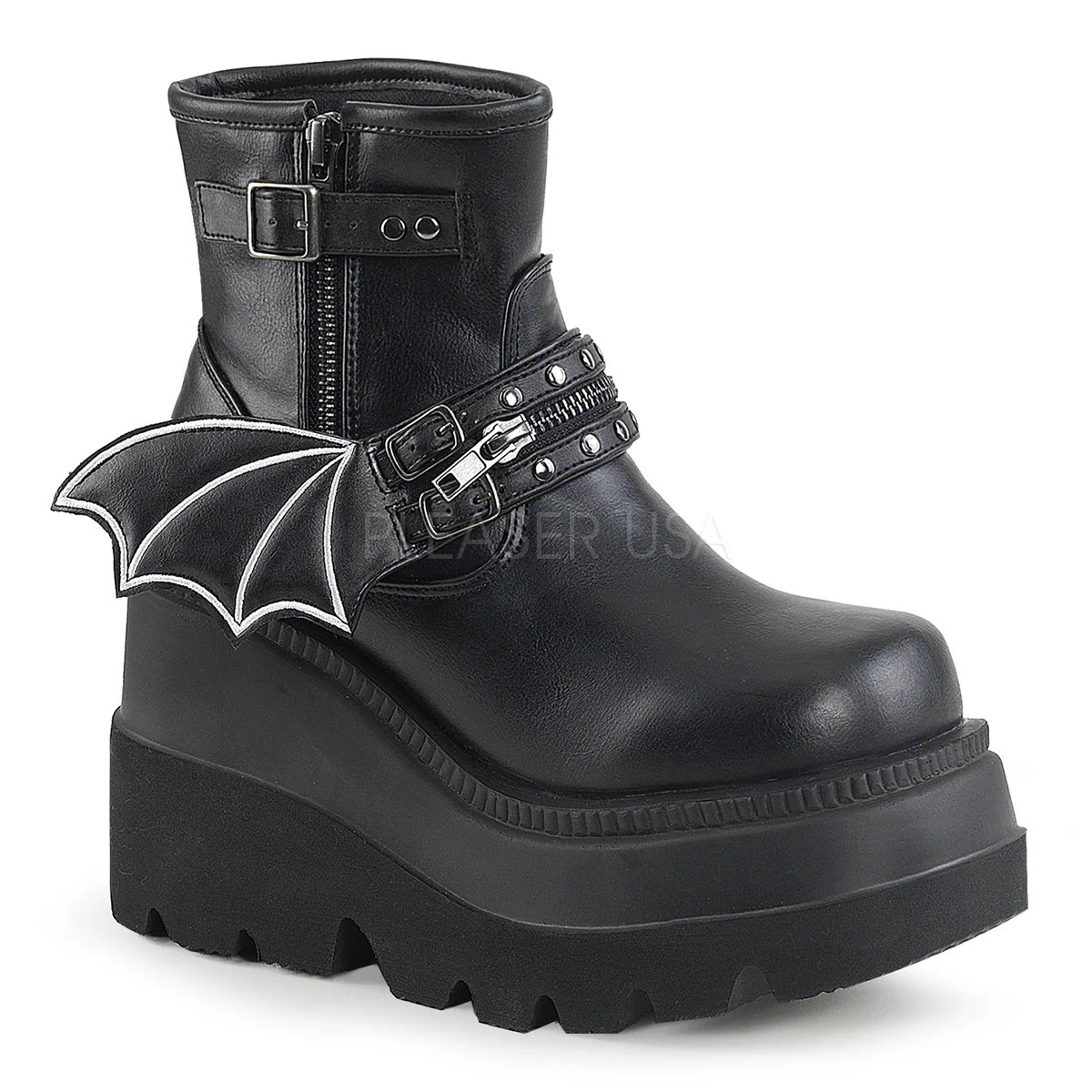 SHAKER-55 Black Vegan Leather