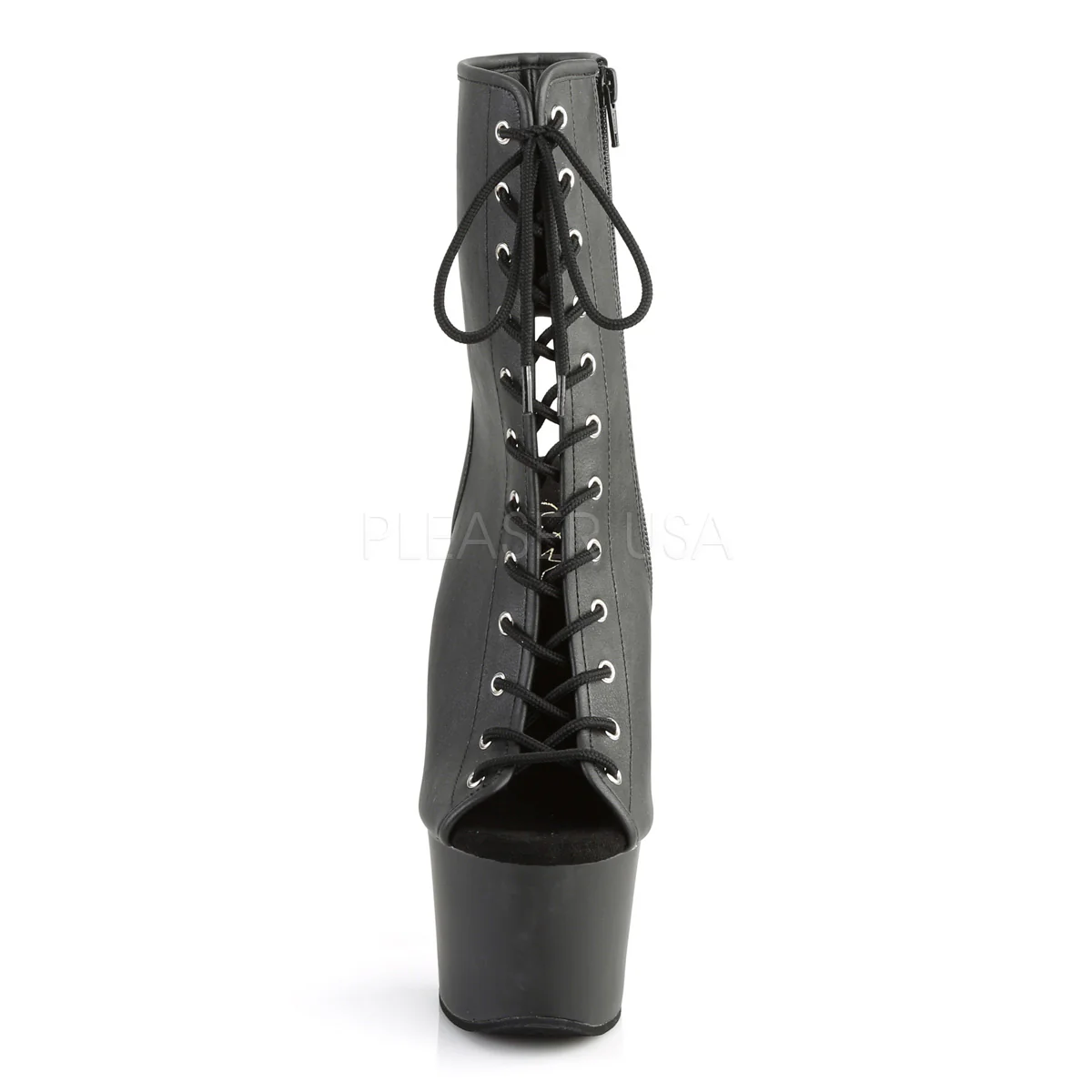 SKY-1016 Black Faux Leather/Black Matte - Image 2