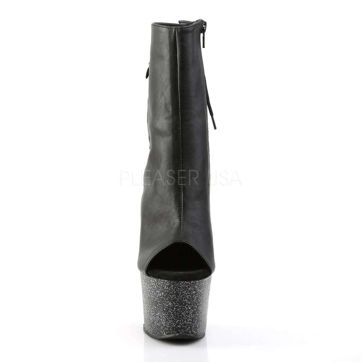SKY-1018MG  Black Faux Leather/Black Matte - Image 2