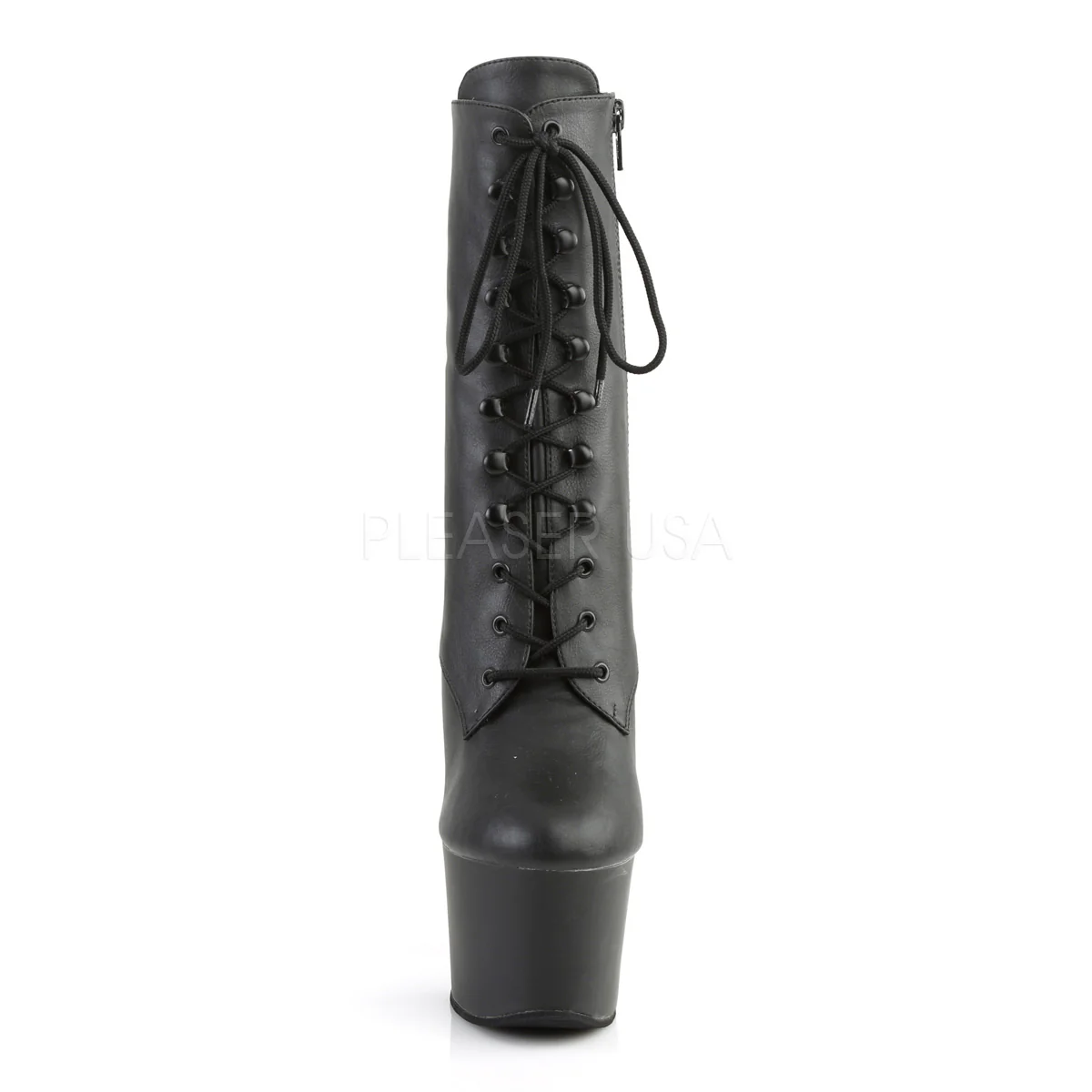 SKY-1020 Black Faux Leather/Black Matte - Image 2