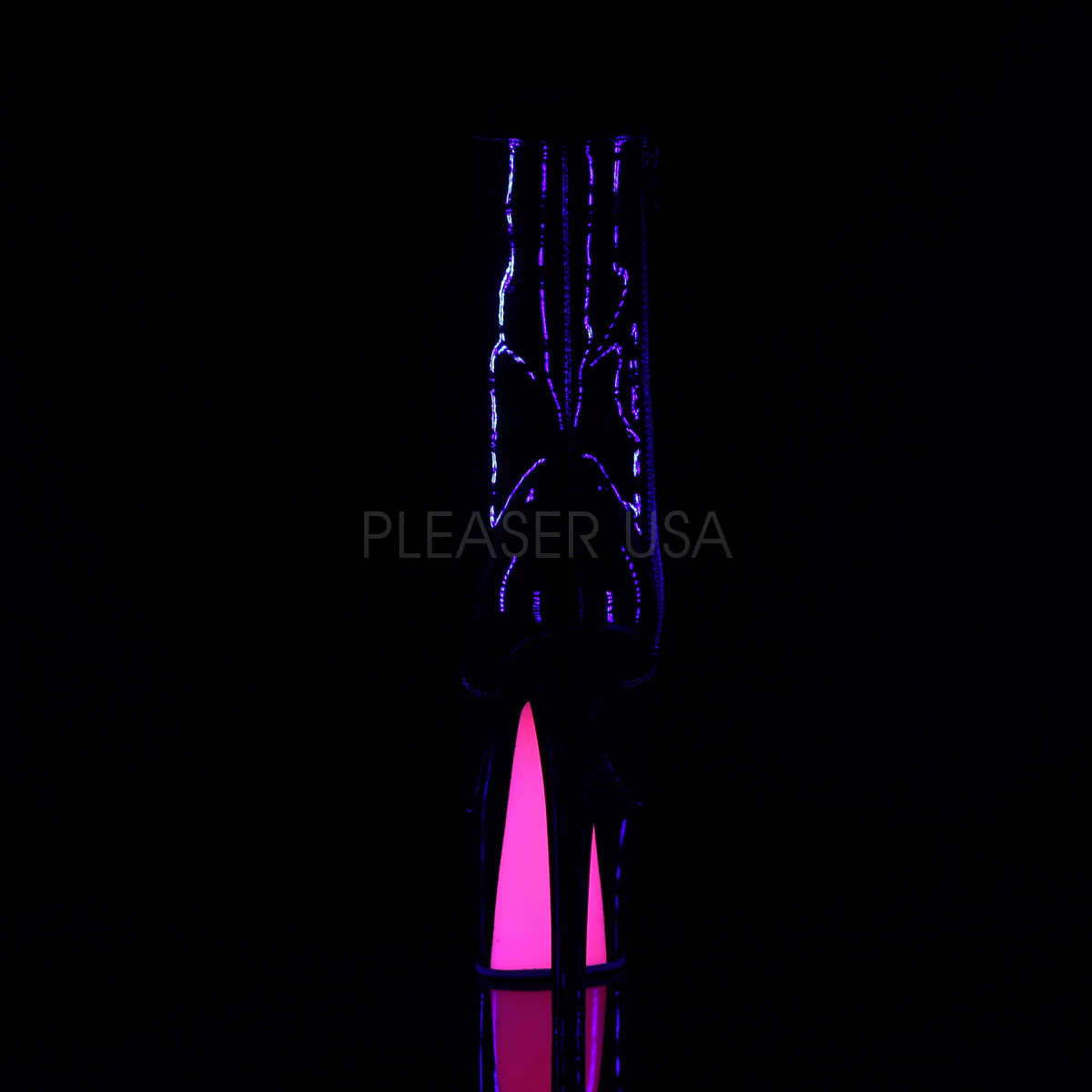 SKY-1020TT  Black Patent/Black-Neon Hot Pink - Image 4