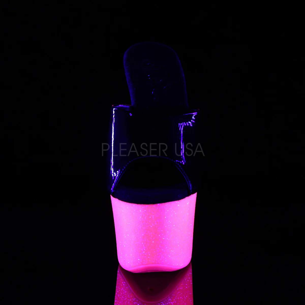 SKY-301UVG  Black Patent/Neon Hot Pink Glitter - Image 2