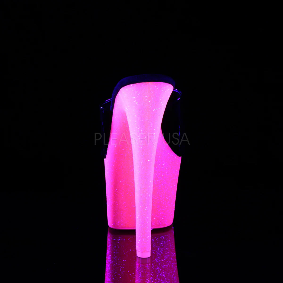 SKY-301UVG  Black Patent/Neon Hot Pink Glitter - Image 4