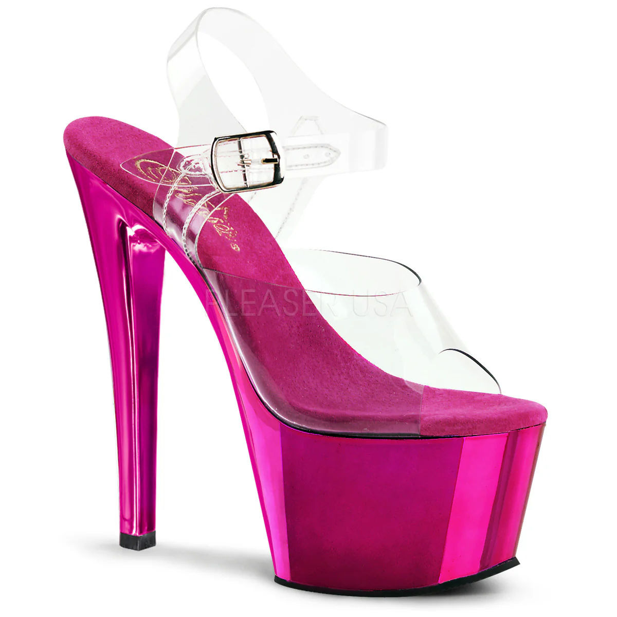 SKY-308  Clear/Hot Pink Chrome