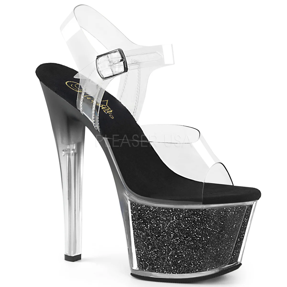 SKY-308G-T Clear/Black Glitter Inserts