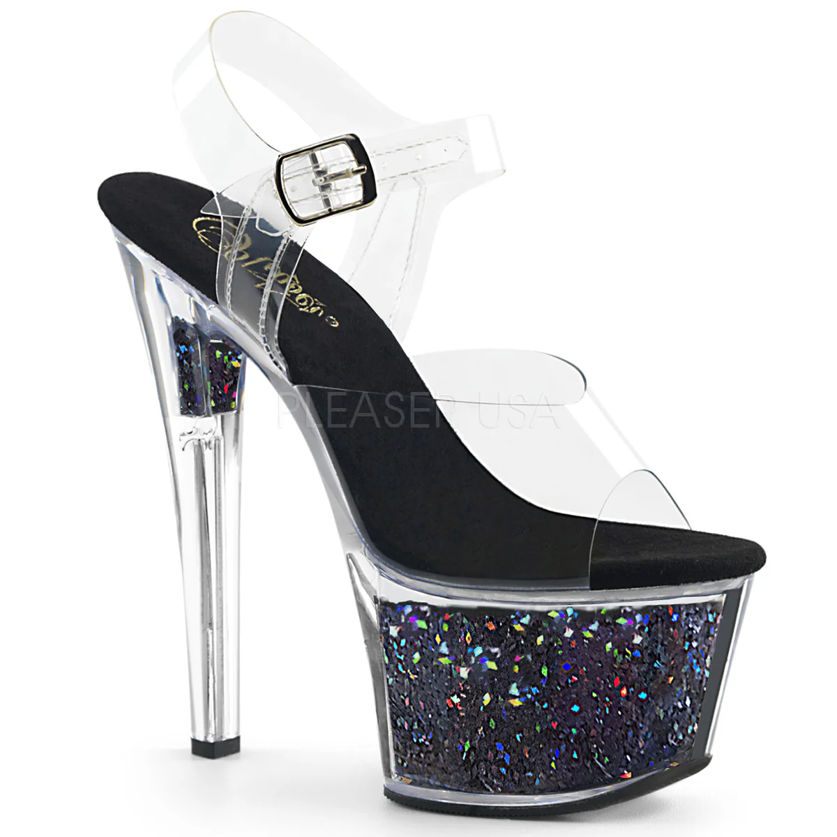 SKY-308GF Clear/Black Multi Glitter