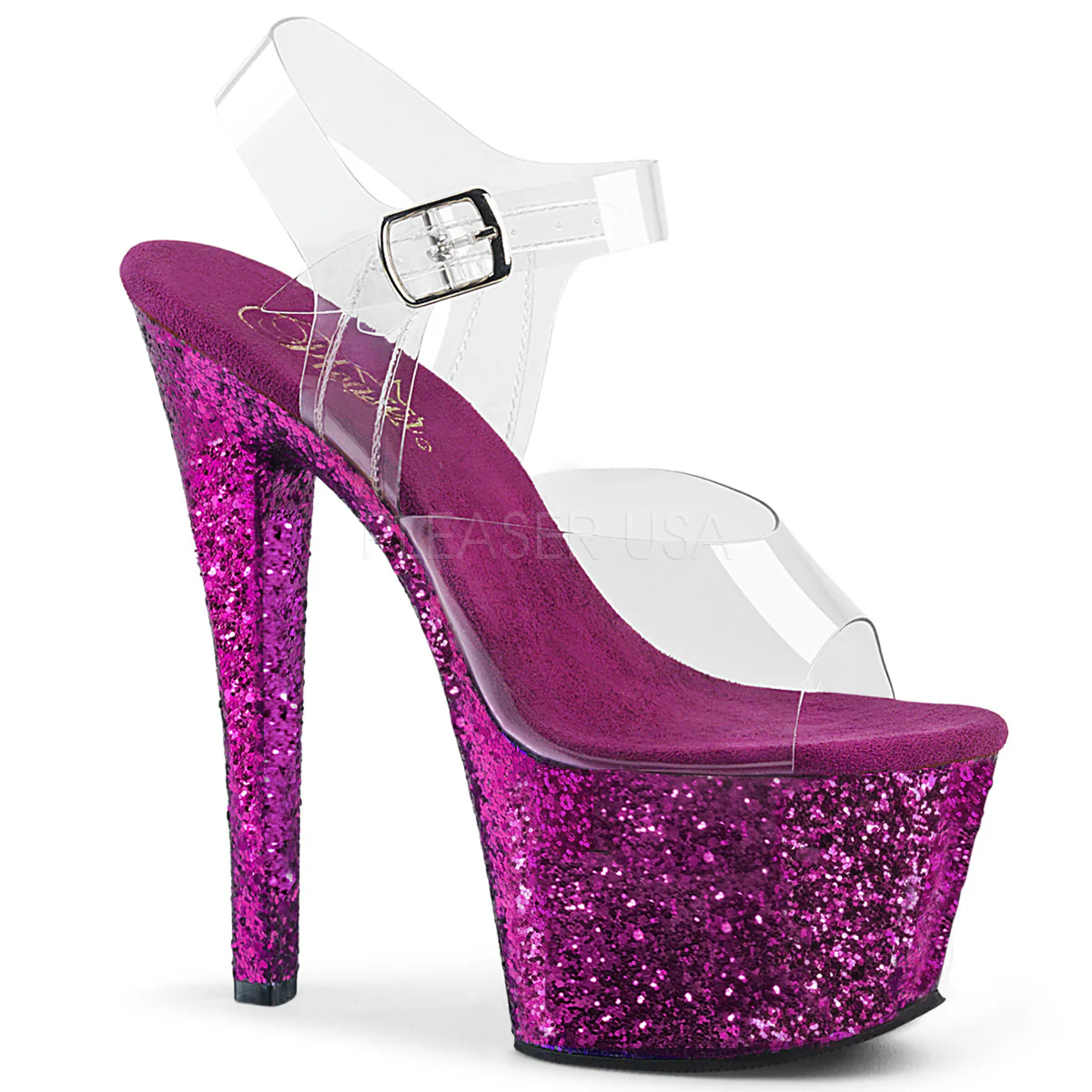 SKY-308LG Clear/Purple Glitter