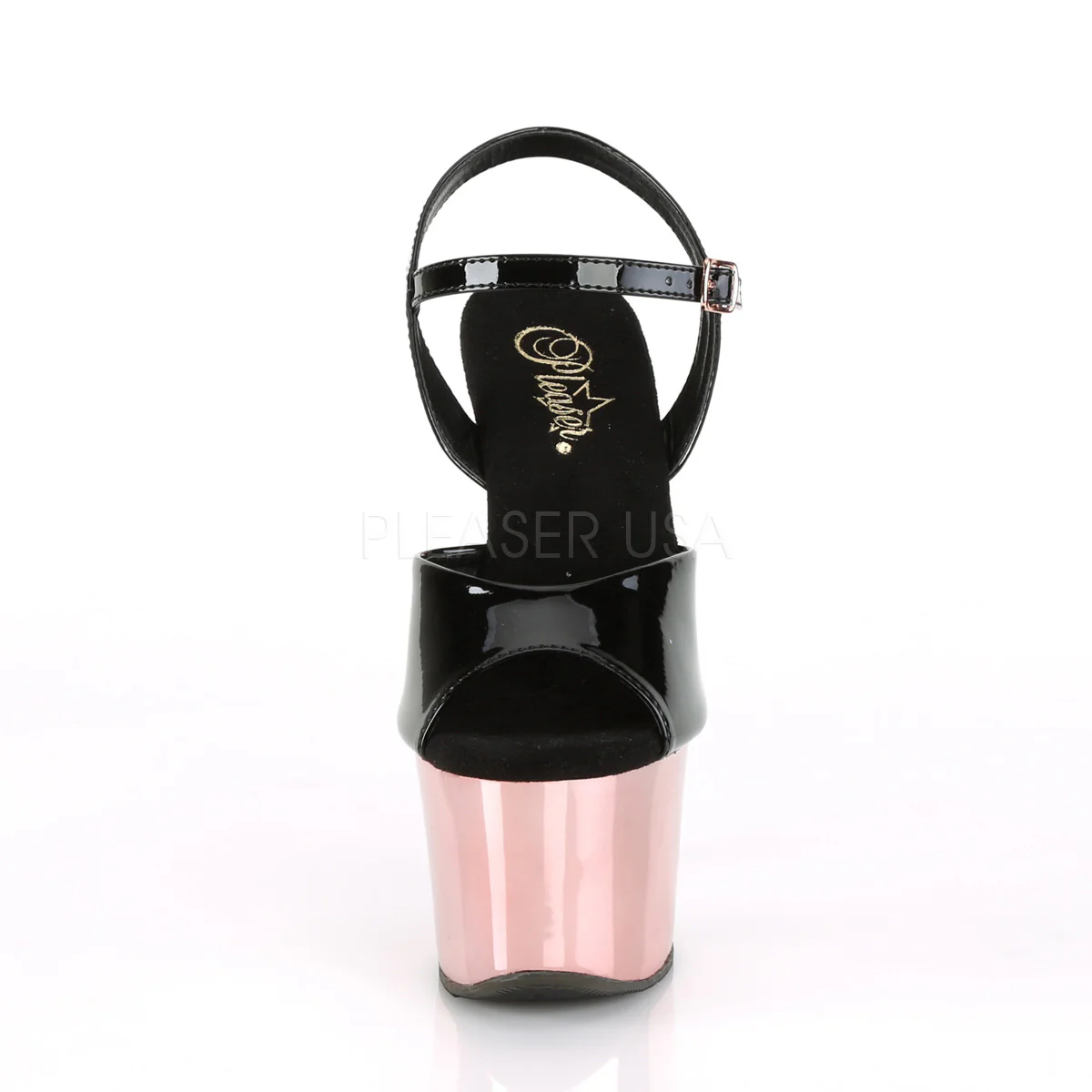 SKY-309  Black Patent/Rose Gold Chrome - Image 2