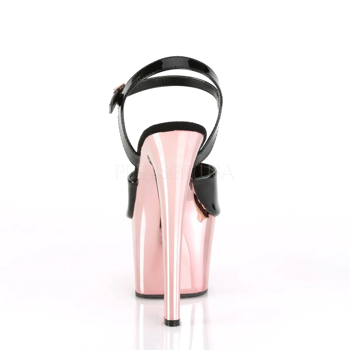SKY-309  Black Patent/Rose Gold Chrome - Image 4