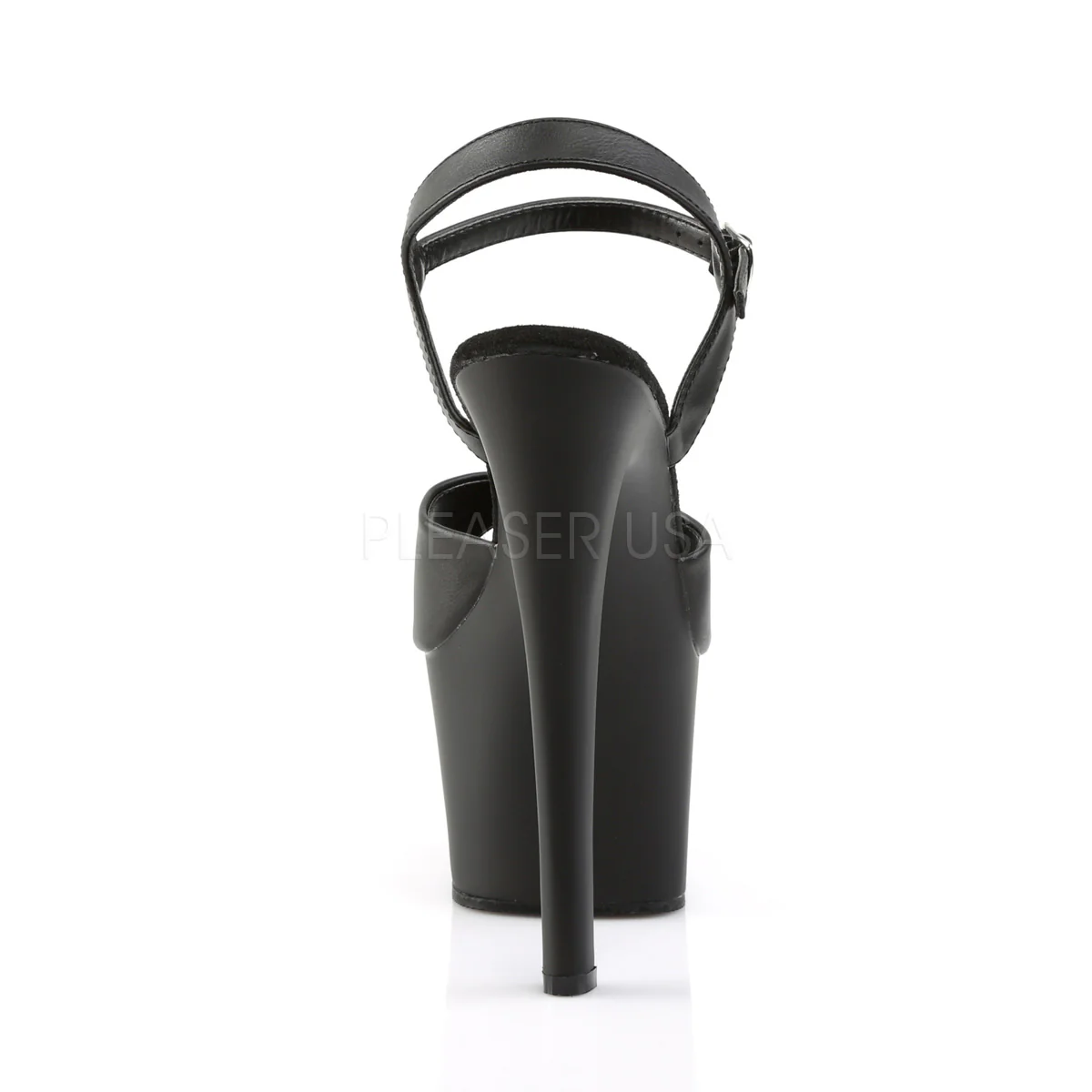 SKY-309  Black Faux Leather/Black Matte - Image 4