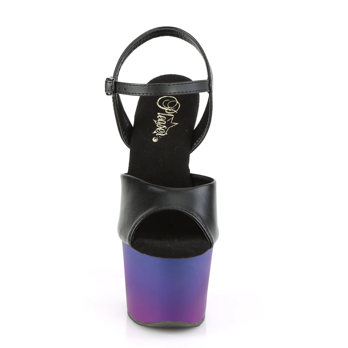 SKY-309BP Black Faux Leather/Blue-Purple Ombre - Image 2