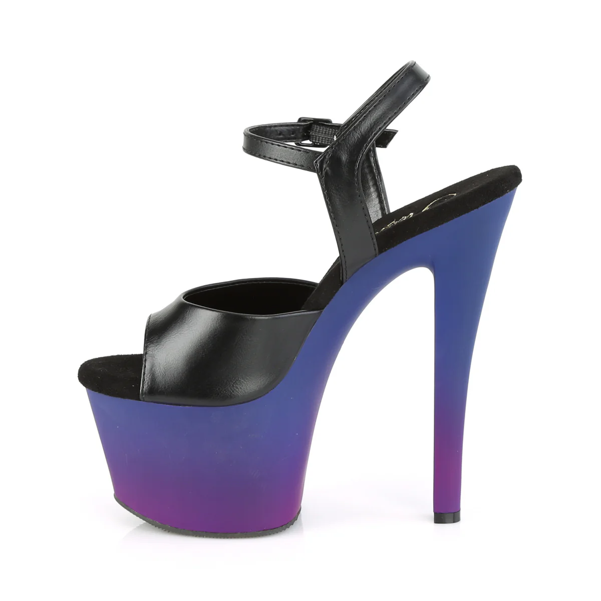 SKY-309BP Black Faux Leather/Blue-Purple Ombre - Image 3