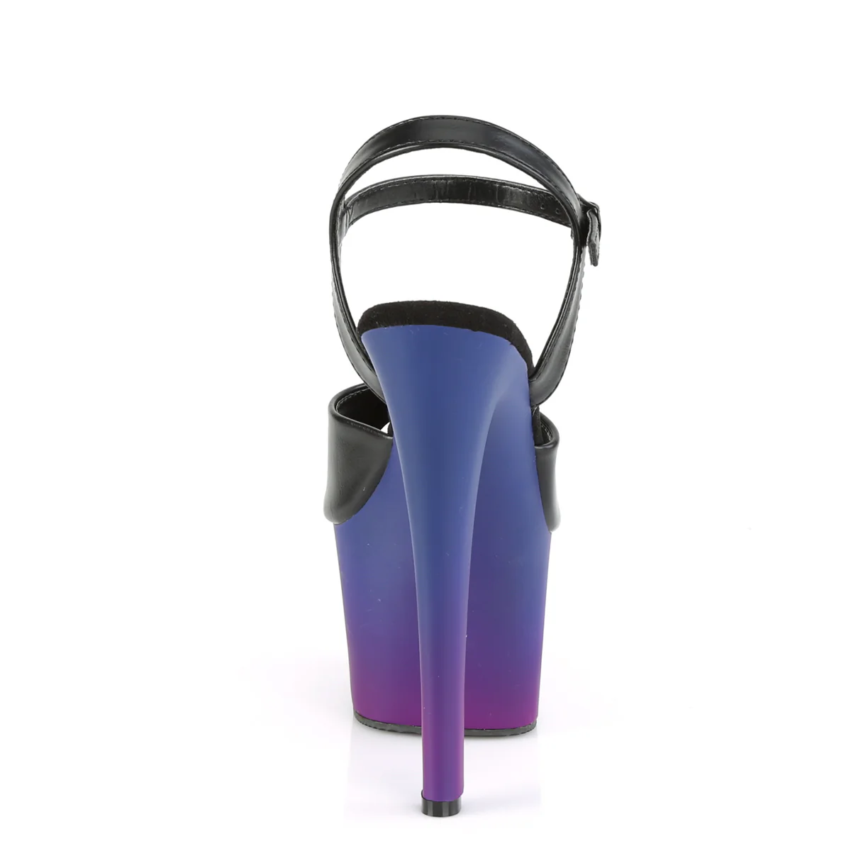 SKY-309BP Black Faux Leather/Blue-Purple Ombre - Image 4