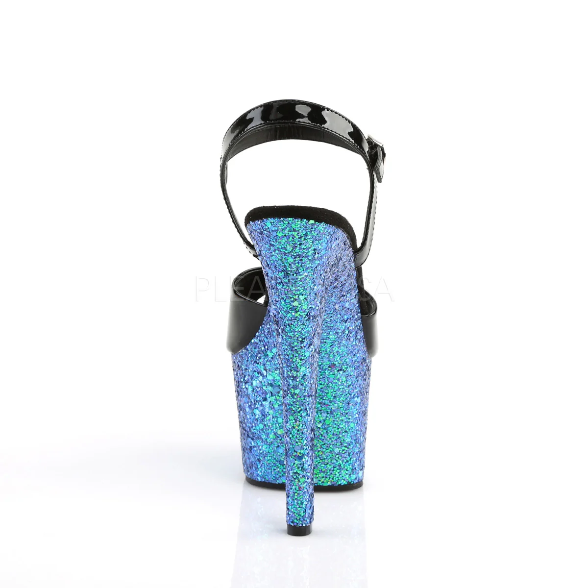 SKY-309LG  Black Patent/Blue Multi Glitter - Image 4
