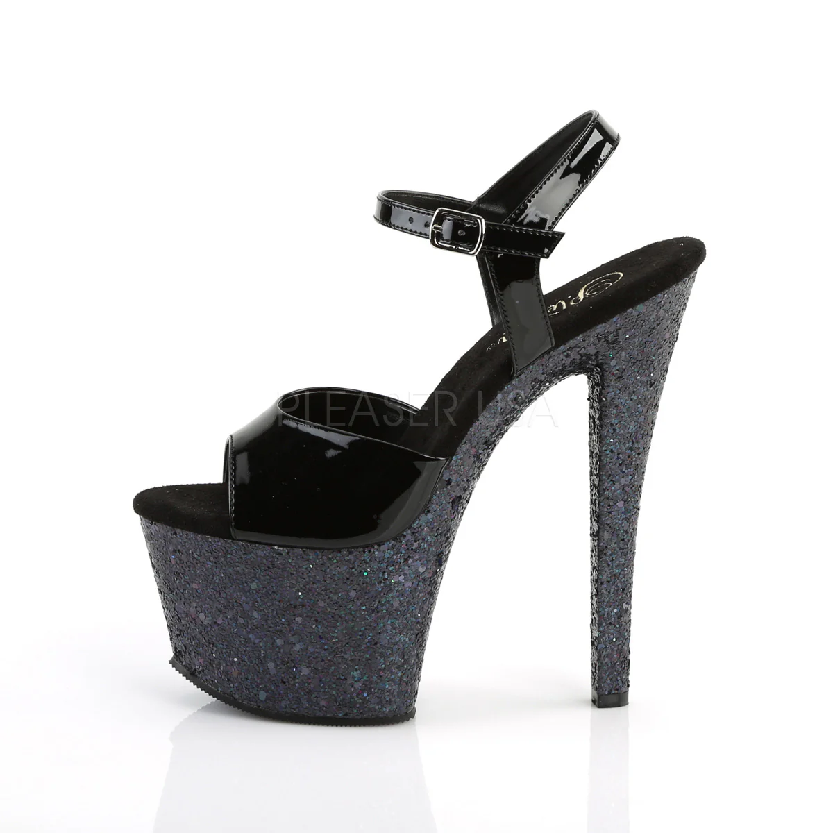 SKY-309LG Black Patent/Black Multi Glitter - Image 3