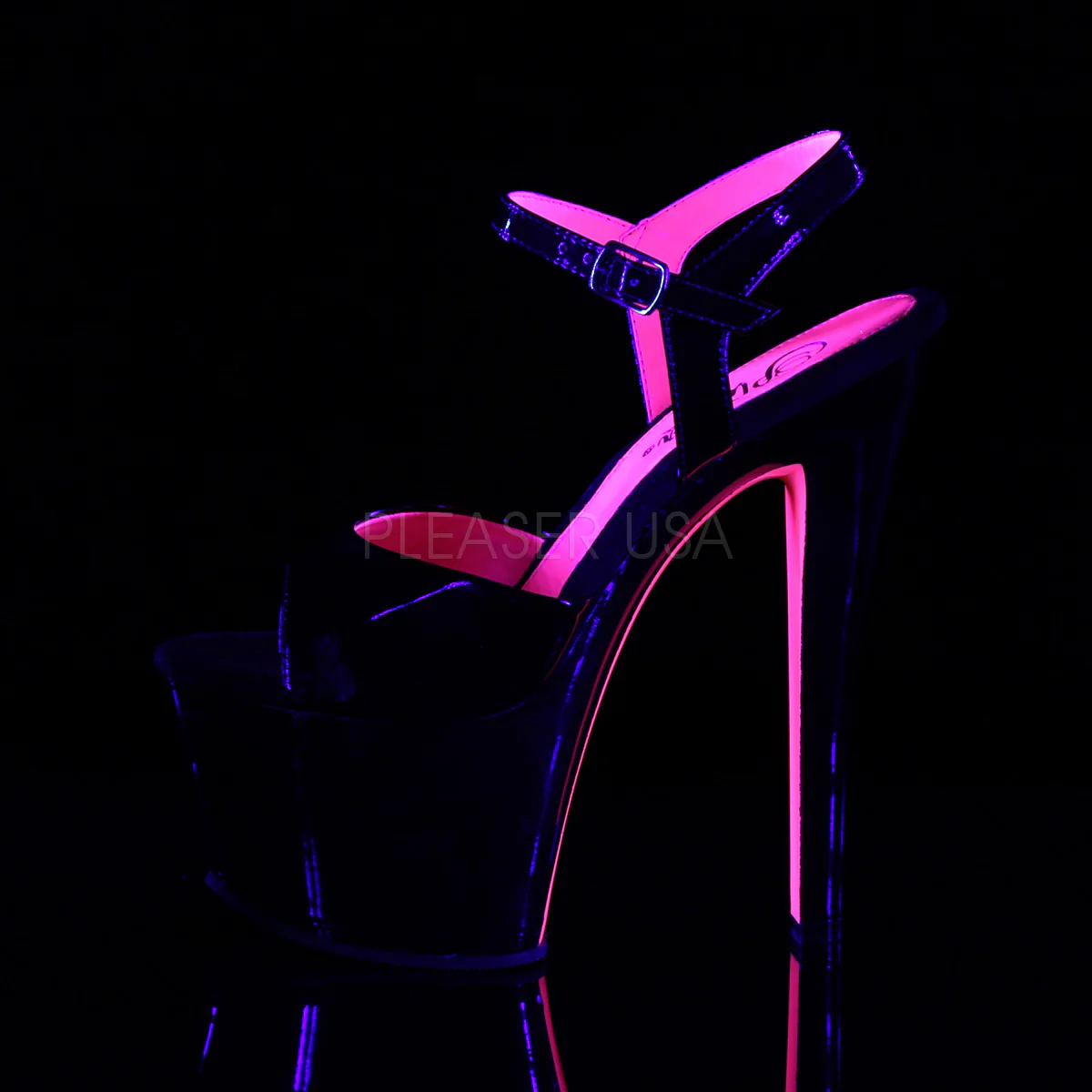 SKY-309TT  Black Patent/Black-Neon Hot Pink - Image 3