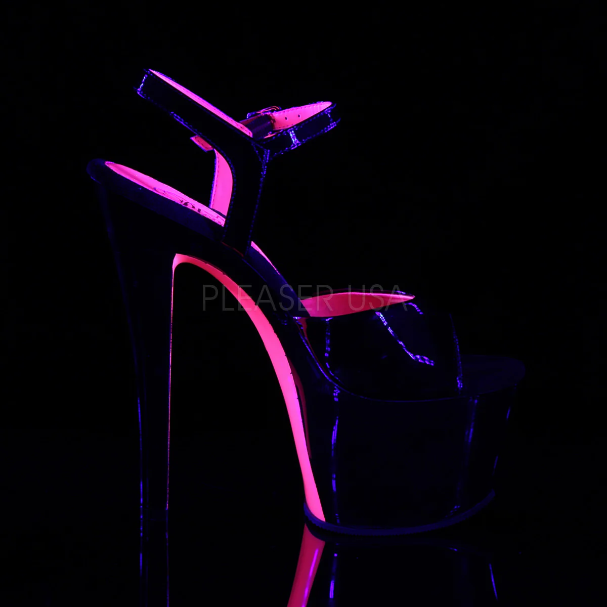 SKY-309TT  Black Patent/Black-Neon Hot Pink - Image 5