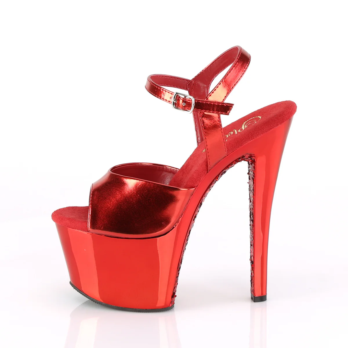 SKY-309TTG  Red Metallic Pu/Red Chrome-Glitter - Image 3